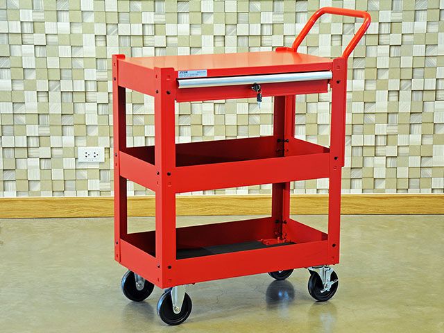 Metal Tool Cart รถเข็นเครื่องมือมีลิ้นชักพร้อมกุญแจล็อค 71x41x91cm