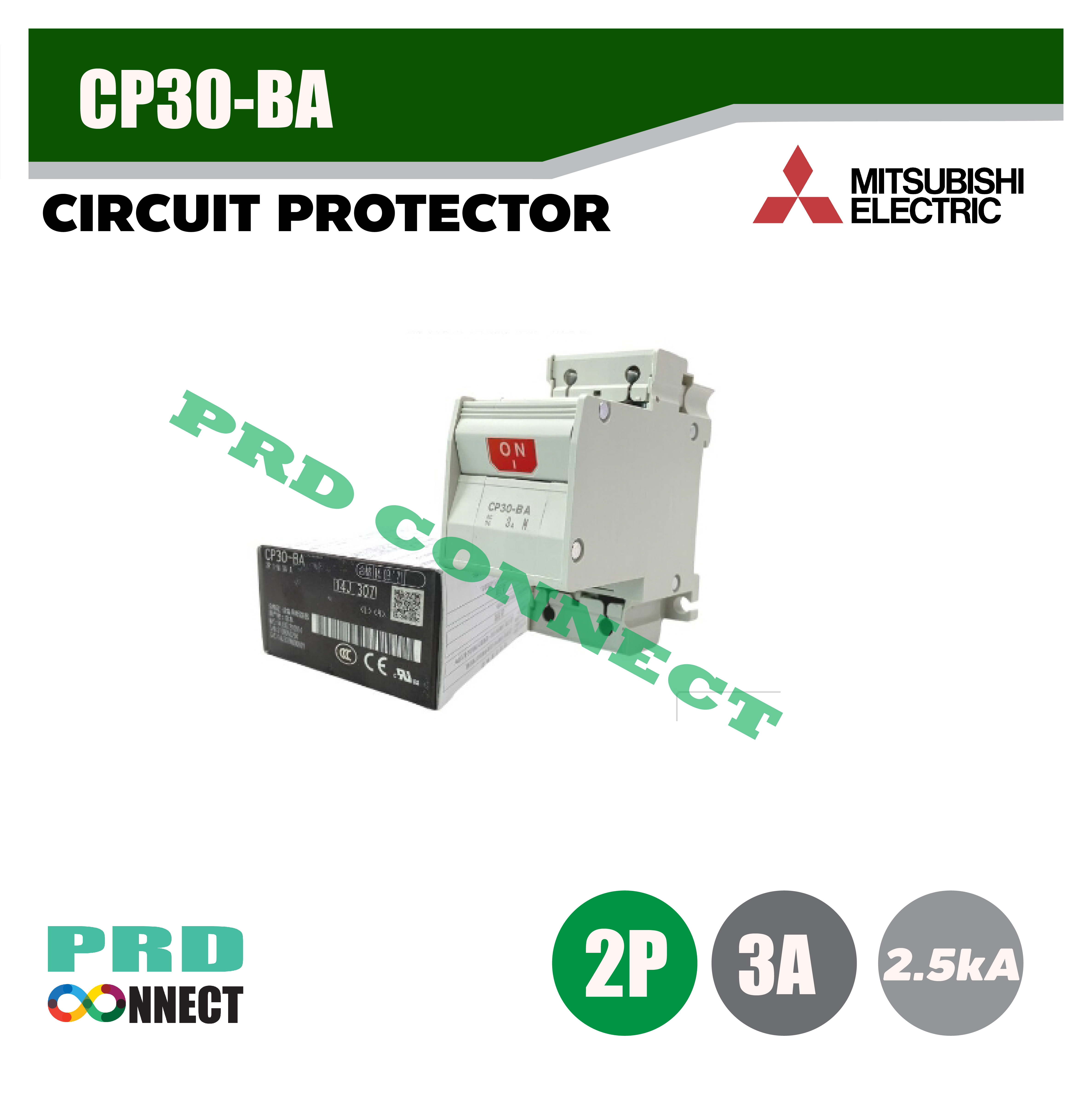 CP30-BA 2P 3A CIRCUIT PROTECTOR MITSUBISHI