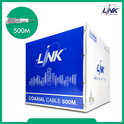 RG 6/U Cable, 96% Shield, White Jacket STANDARD+ 500m./Reel in Bx.
