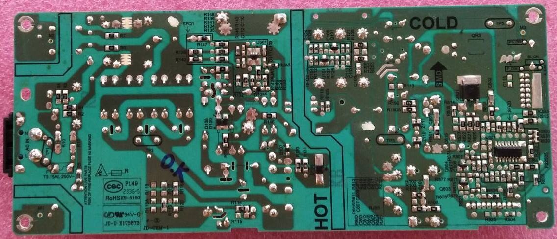 ซัพพลายทีวี ทีซีแอล TCL อะไหล่แท้มือสองถอดจากเครื่อง รุ่น 58P635 พาสบอร์ด PW.A100W2.771