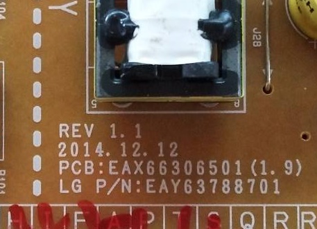 ซับพลายทีวี แอลจี LG มืองอถอดจากเครื่องพร้อมใช้งาน ใช้กับรุ่น 49UF670T 49UF770T 49UF850T พาร์ทEAY63788701 EAX66306501