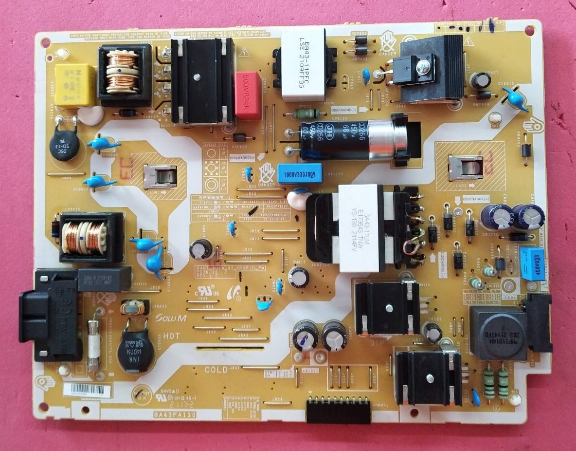 เพาเวอร์ซัพพลายทีวีซัมซุง (SAMSUNG)ของแท้ถอดจากเครื่อง รุ่นUA43AU7700KXXT BA43FA130