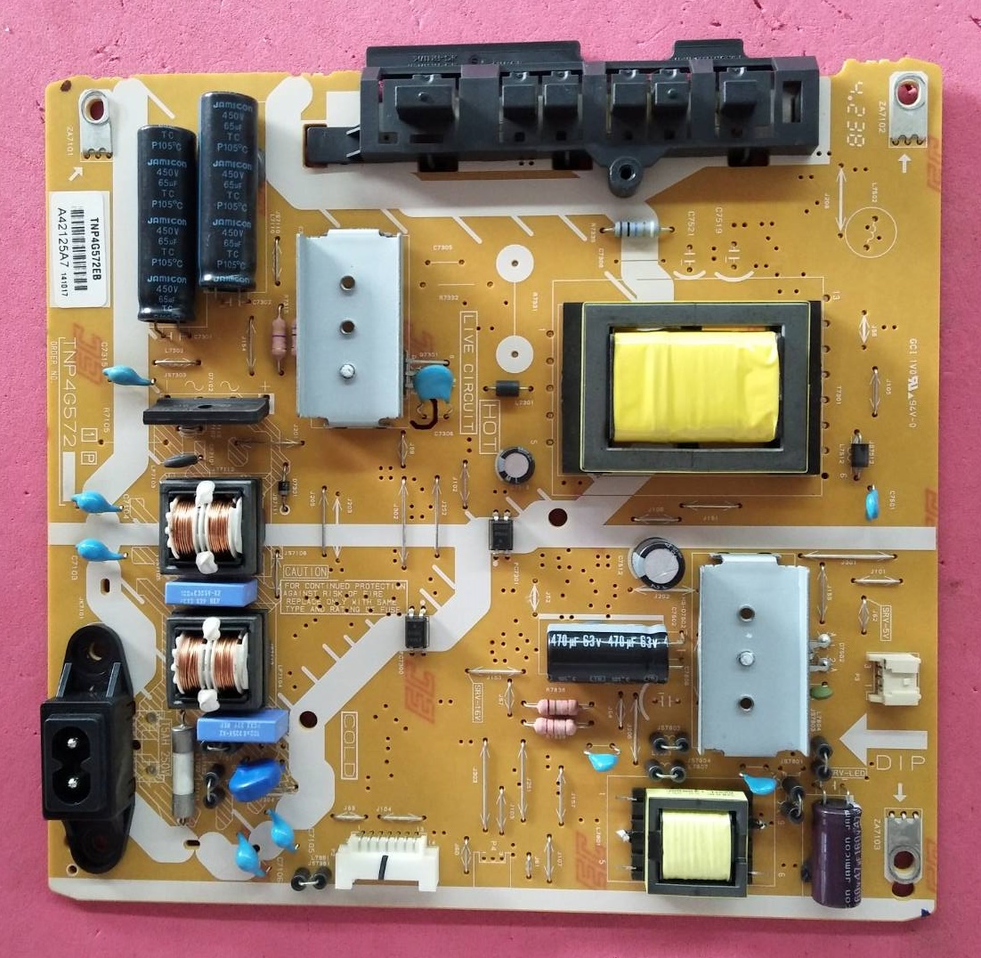 เพาเวอร์ซัพพลายทีวีพานาโซนิค/ภาคจ่ายไฟทีวีพานาโซนิค (Power Supply TV Panasonic) อะไหล่แท้/มือสองพร้อมใช้งาน ใช้กับรุ่นTH-32A410T :TH-32C400T :TH-32C500T :TH-32DS500T :TH-32D410T :TH-32D400T พาร์ทบอร์ด TNP4G572