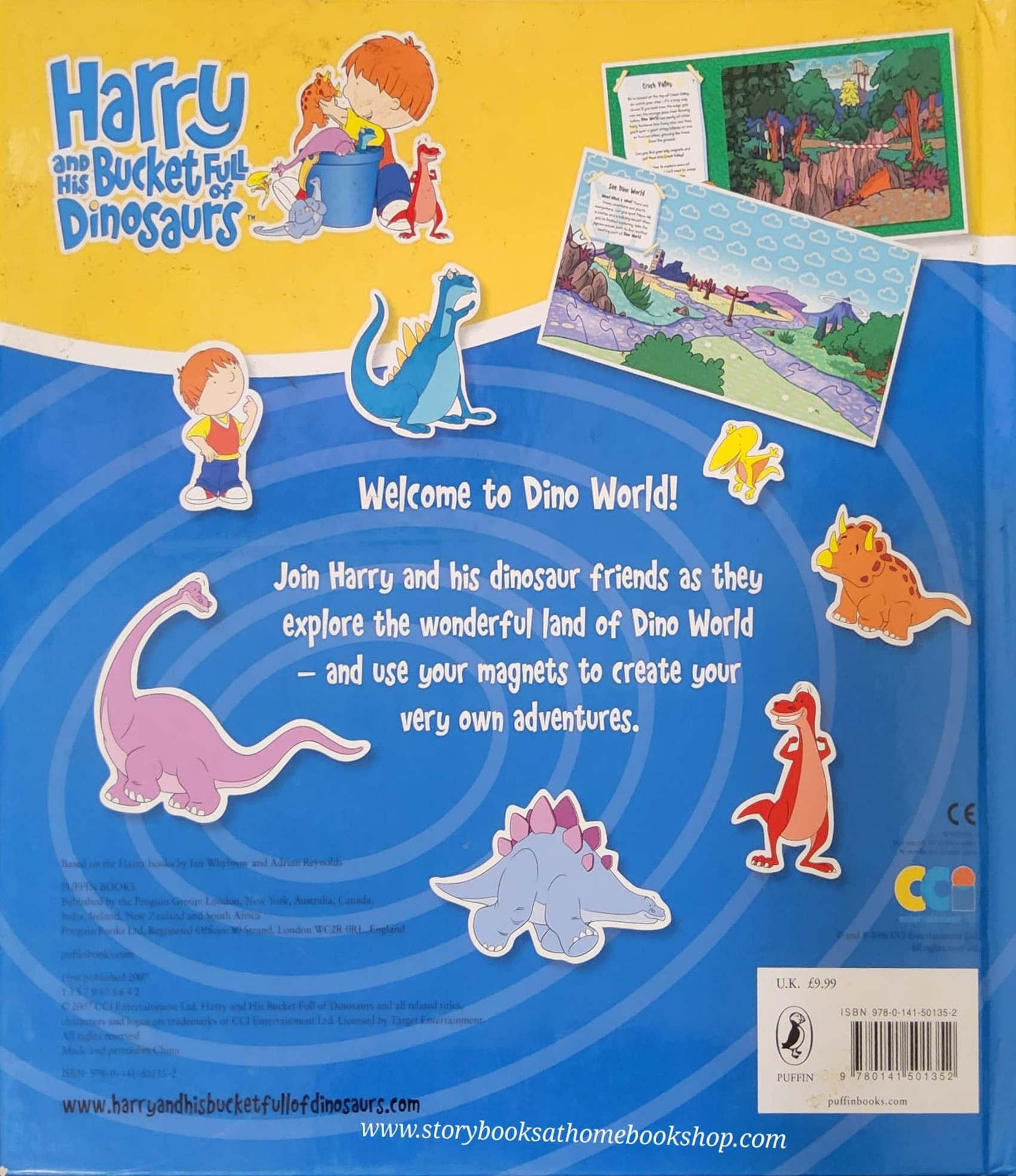 MAGNET BOARD BOOK ** 🍅🍅HARRY AND HIS BUXKET FULL OF DINOSAURS: HARRY'S DINO WORLD MAGNET BOOK
