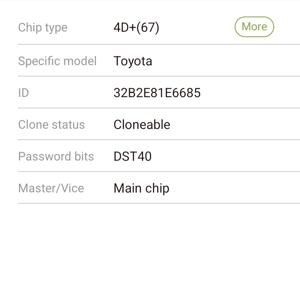 ชิปแท้ 4D+(67) Toyota