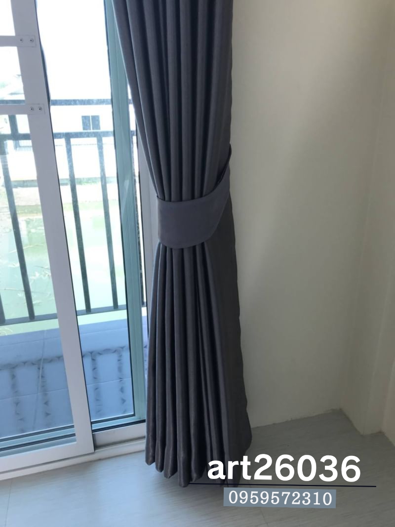 ติดตั้งผ้าม่าน โทนสีเรียบเทา ยอดนิยม