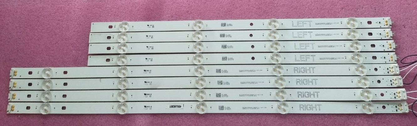 หลอดแบล็คไลท์ทีวี แอลจี LG ของแท้ถอดจากเครื่อง รุ่น49UJ630T-TA.ATSYLJD 1ชุด4แถว8ชิ้น