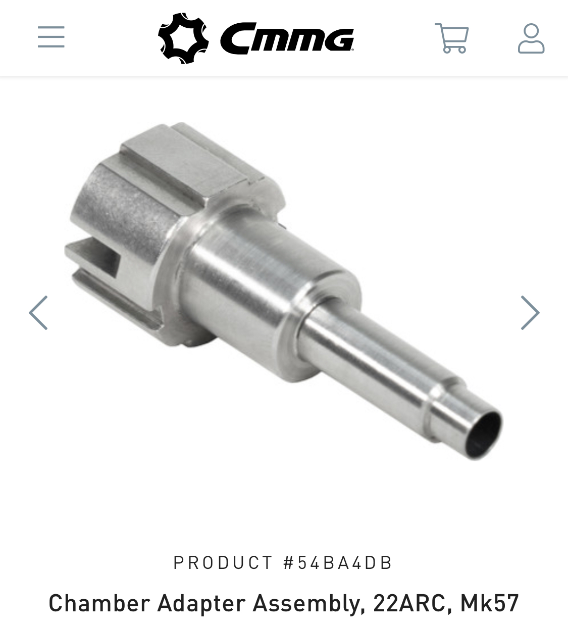 CMMG - Chamber Adapter Assembly, 22ARC, Mk57