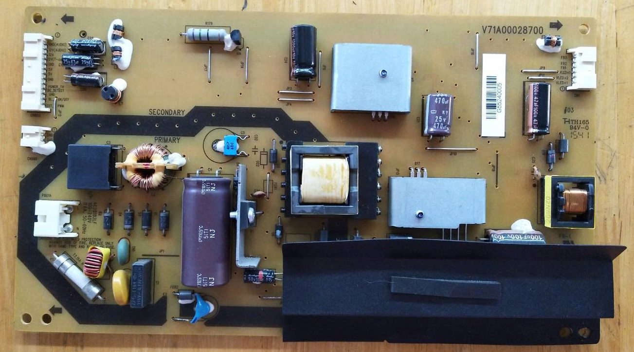 POWER SUPPLY TOSHIBA (ซับพลาย โตชิบา) อะไหล่แท้/ของถอด ใช้กับรุ่น 32P1400VT :32P1300VT :29P1300 พาร์ท V71A00028700