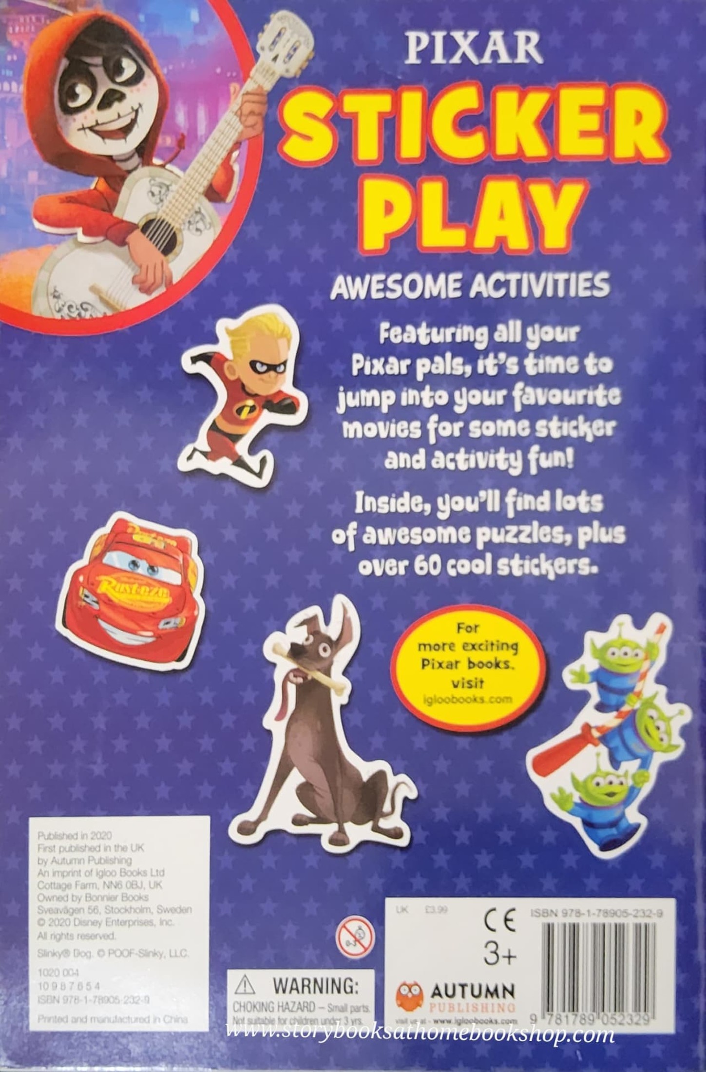 ACTIVITIES BOOK** ð
ð
PIXAR STICKER PLAY AWESOME ACTIVITIES