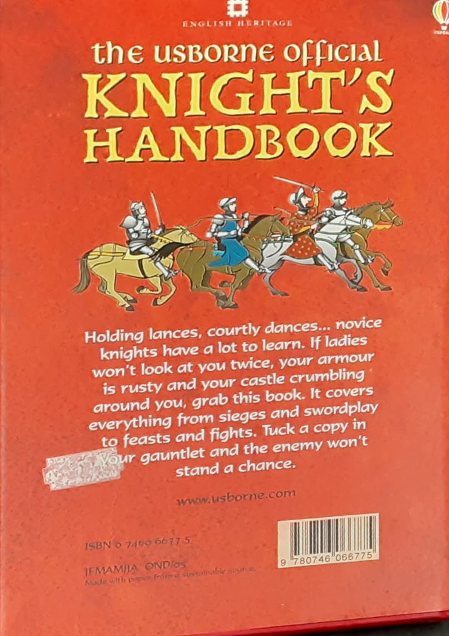 KNOWLEDGE BOOK ** 🍓🍓THE USBORNE OFFICIAL KNIGHT'S HANDBOOK