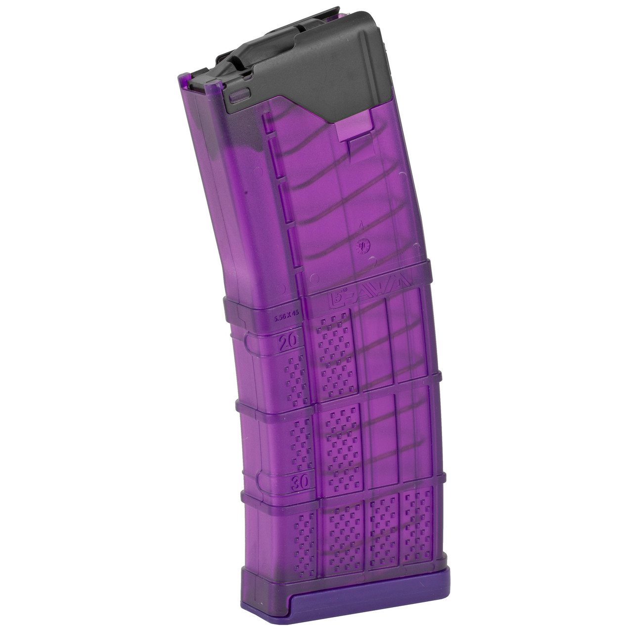 LANCER SYSTEMS - L5AWM 5.56mm Translucent (PURPLE) Magazines (แถมตัวบล็อกลูก -10RD)