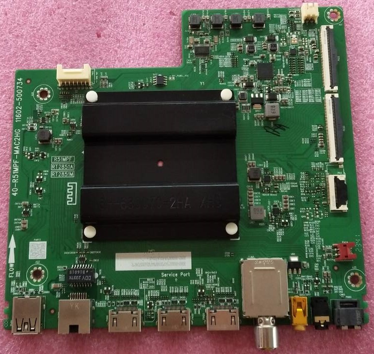 เมนบอร์ดทีวีทีซีแอล TCL อะไหล่แท้/มือสองพร้อมใช้งาน ใช้กับรุ่น58P635 พาร์ทติดบอร์ด 40-R51MPF-MAC2HG