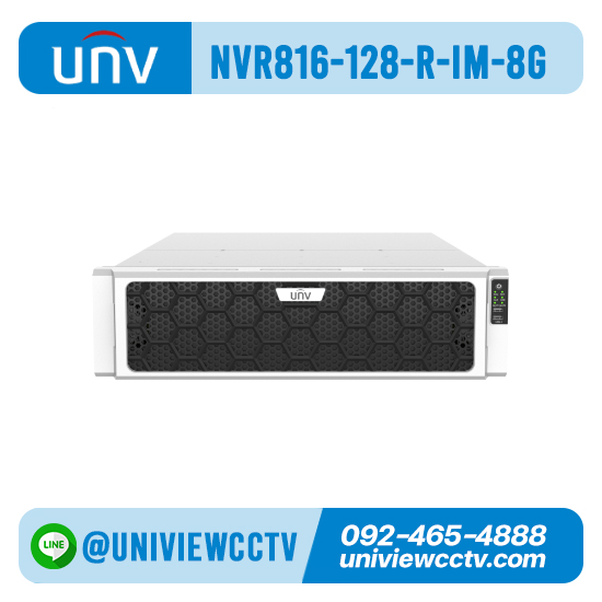 เครื่องบันทึก UNIVIEW รุ่น NVR816-128-R-IM-8G จำนวน 128 ช่อง