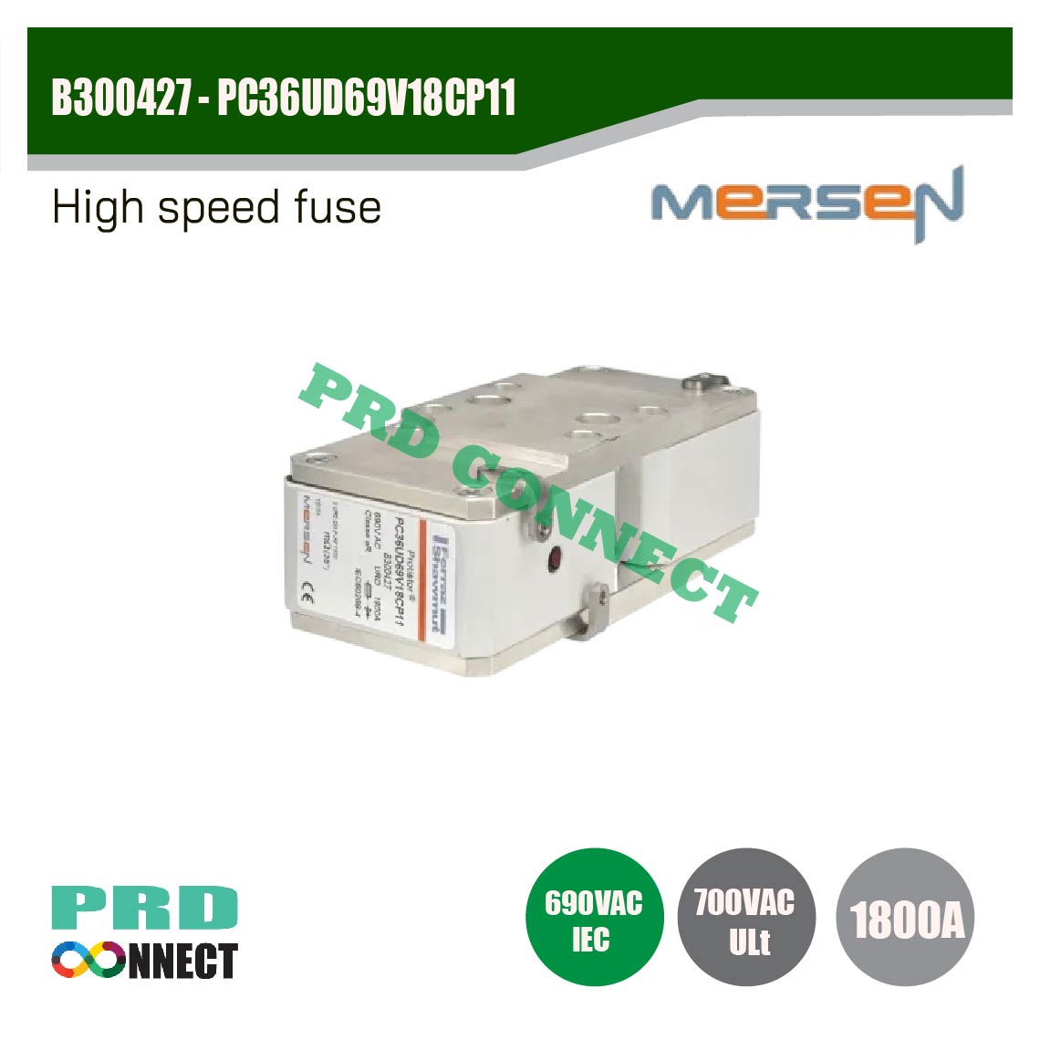 B300427 - PC36UD69V18CP11, High speed fuse, Mersen