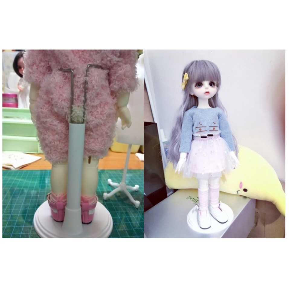 ลดราคา(สินค้ามีตำหนิ) ฐานขาตั้งวางตุ๊กตา บาร์บี้ บลายธ์ โมเดล ฟิกเกอร์ Stand Base Doll Barbie Blythe Model Figure