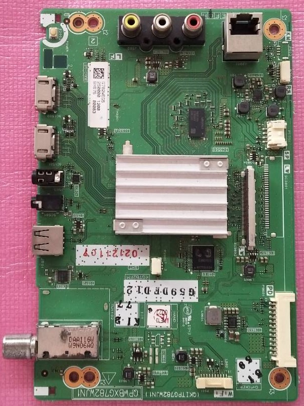 เมนบอร์ดทีวีชาร์ป SHARP อะไหล่แท้/ของถอดจากเครื่อง รุ่น 2T-C50AE1X พาร์ท QPWBXG782WJN1