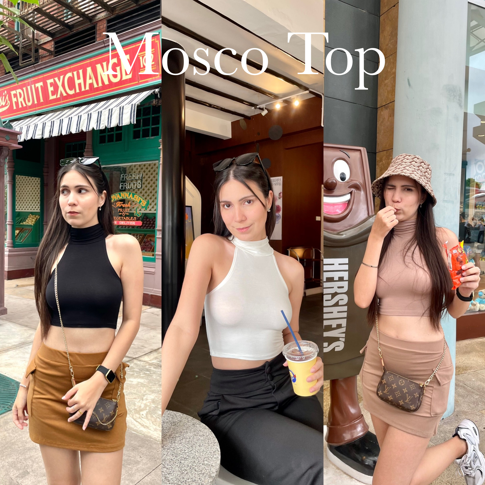 🌹Mosco Top🌹 เสื้อคอเต่า ผ้าเรยอนรัดรูป ใส่แล้วดูมีหน้าอก เก็บทรง
