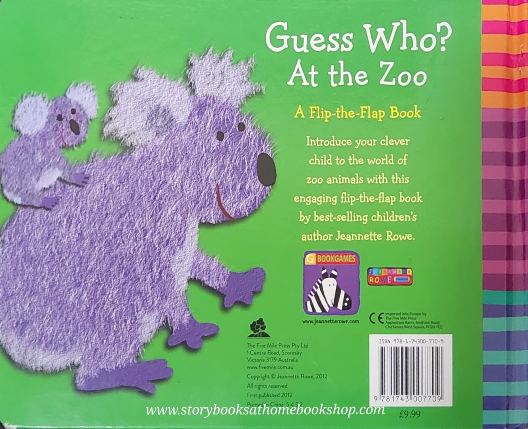 FLAP BOARD BOOK ** 🍅🍓GUESS WHO? AT THE ZOO BY JEANNETTE ROWE