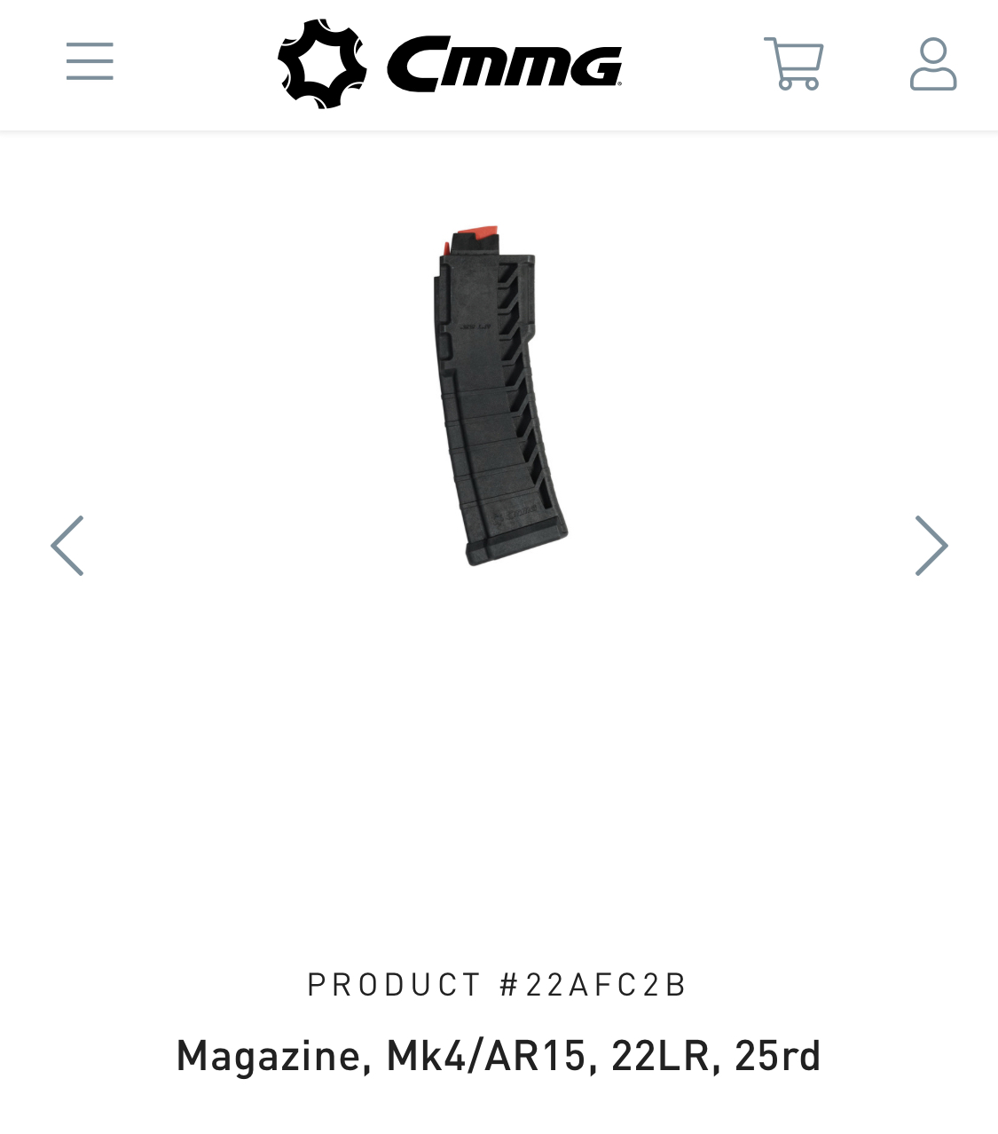 CMMG - Magazine Mk4/AR15 (.22LR) (10rd) (รุ่นใหม่ล่าสุด) (รองรับไม้ปิงปองรุ่นใหม่ค้างโบวได้)