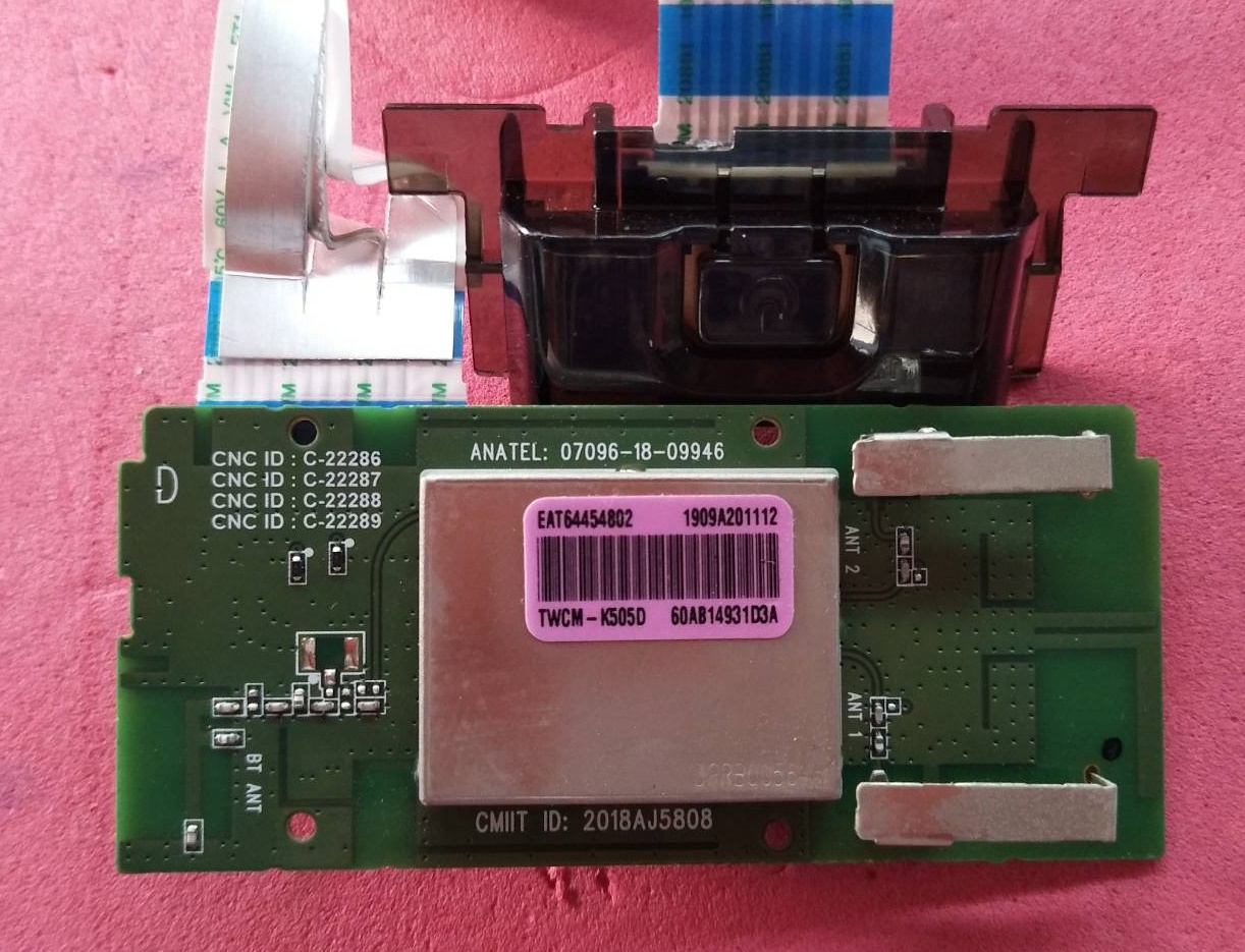 สายแพทีวีLG(แอลจี)+ตัวรับWi-Fi ของแท้ถอดจากเครื่อง รุ่น55UK6500 พาร์ทEAT64454802+EBR87149001 หรือรุ่นอื่นที่พาร์ทตรงกัน