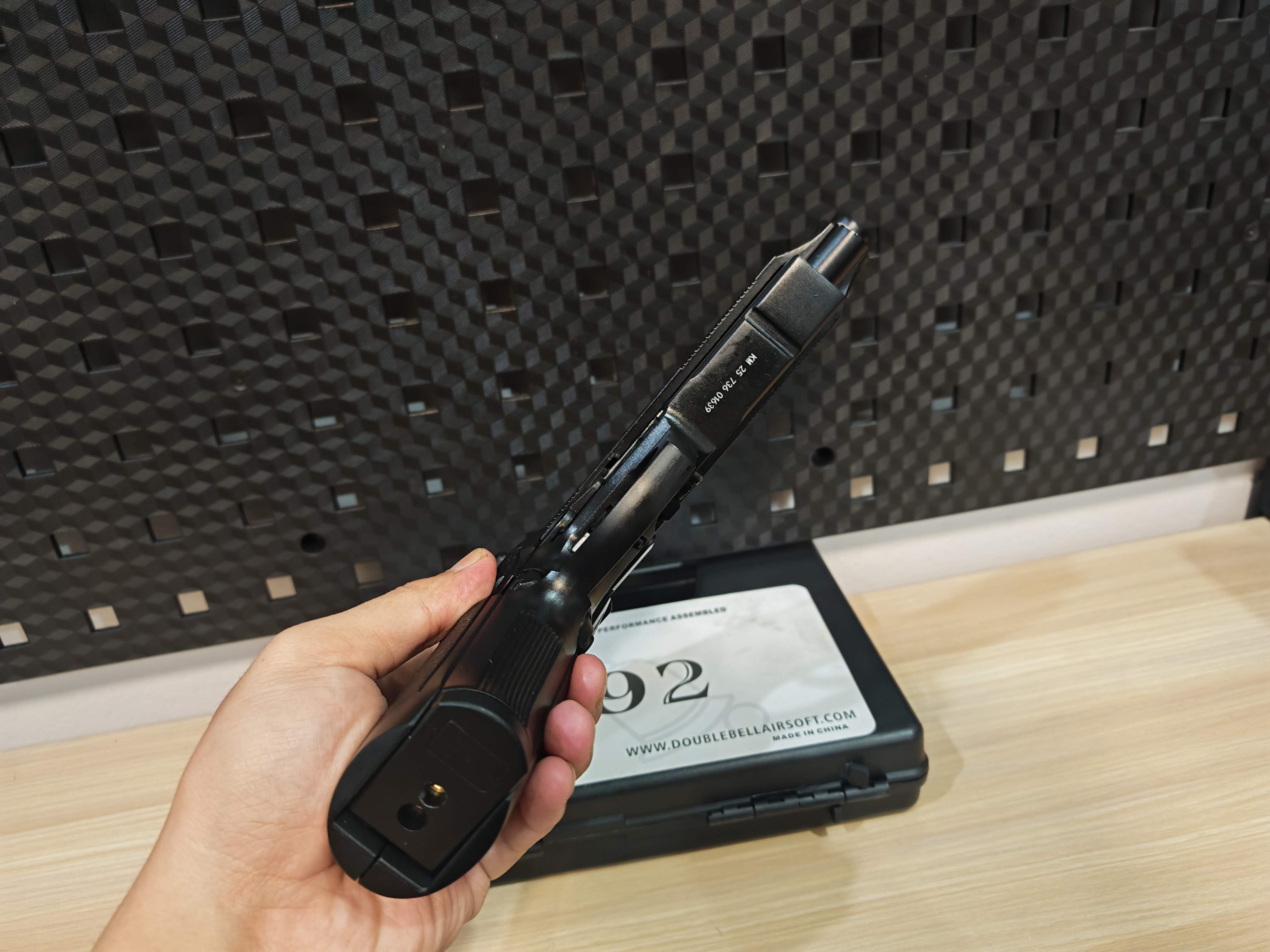 Double Bell 736 Taurus PT92 Beretta สีดำ GBB BB Gun บีบีกัน แบบแก๊ส ปืนอัดลม มือสอง Airsoft Gun