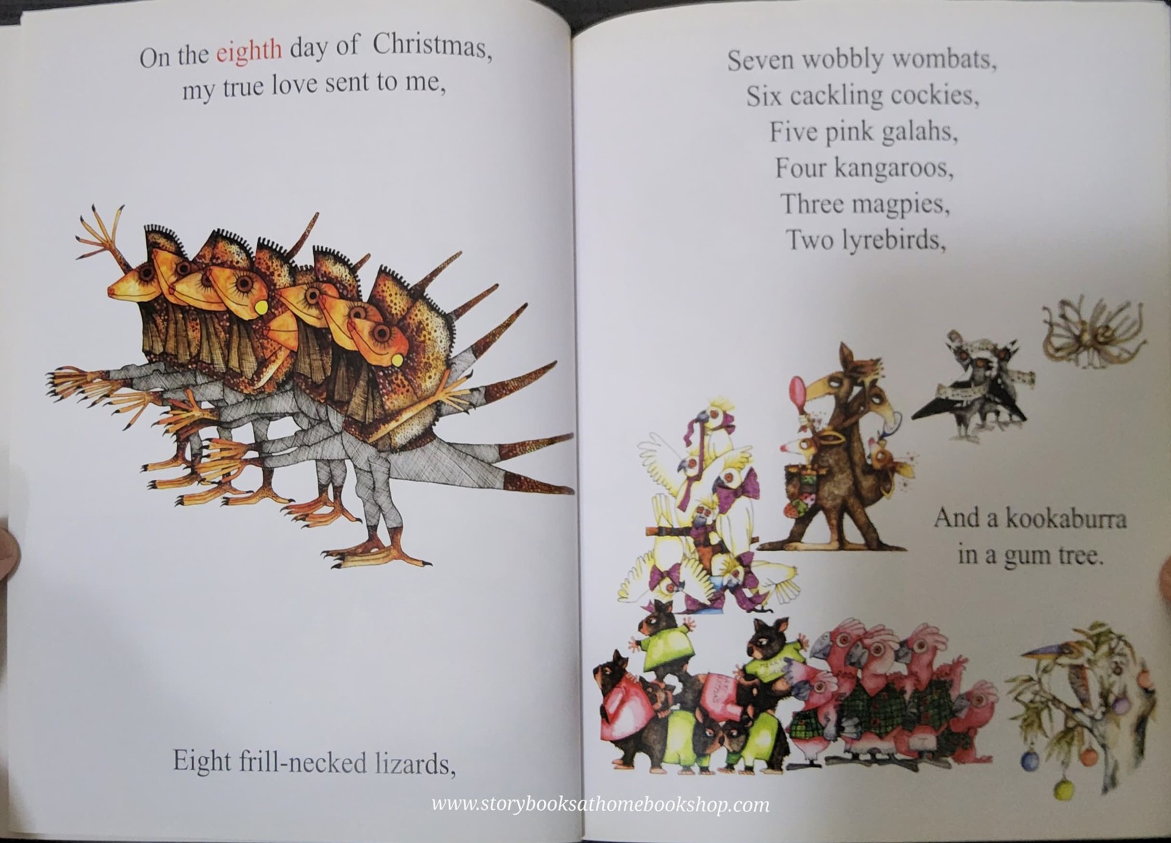 หนังสือนิทานปกอ่อน ** 🍅🍓 THE AUSTRALIAN TWELVE DAYS OF CHRISTMAS BY CONNY FECHNER