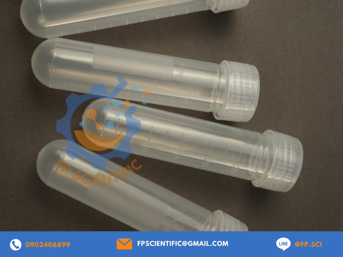 หลอดเซนติฟิว Centrifuge tube ขนาด 25ml ก้นกลม (บรรจุ 25pc/pk)