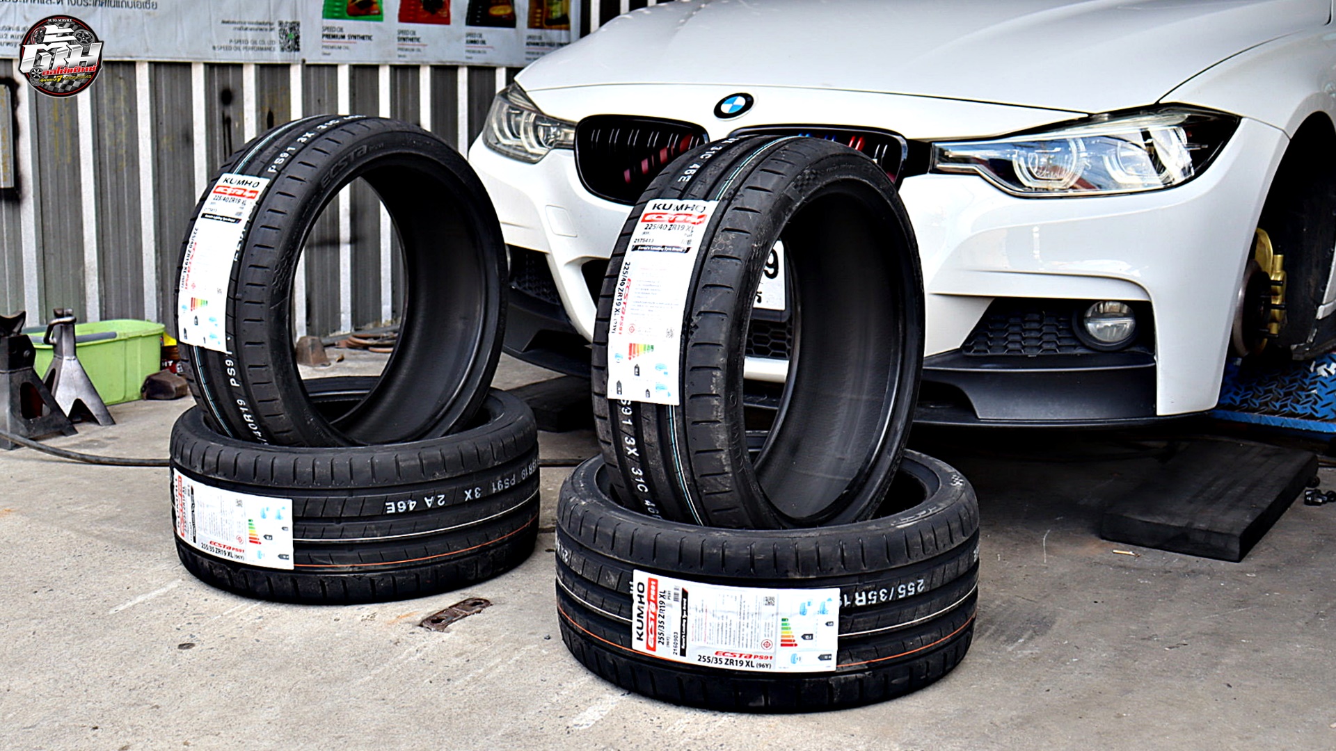 BMW Series3 320d เปลี่ยนยาง KUMHO ECSTA PS91 F 225/40R19 93Y R 255/35R19 96Y