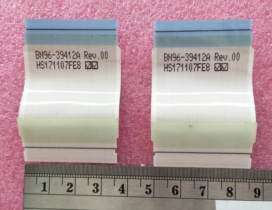 สายแพรทีวีซัมซุง SAMSUNG สายแพรจากทีคอนไปจอ พาร์ท BN96-39412A ราคานี้ 1ชุด2ชิ้น