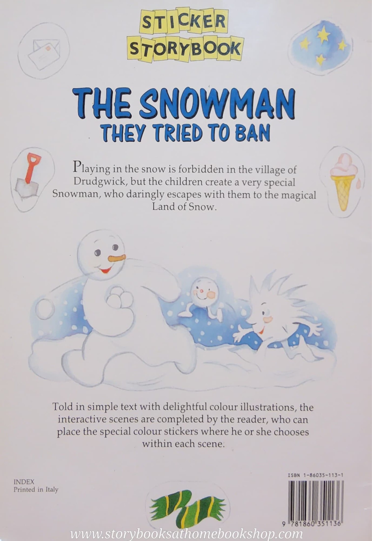 หนังสือนิทานปกอ่อน** 🍅THE SNOWMAN THEY TRIED TO BAN WITH STICKERS♥️♥️