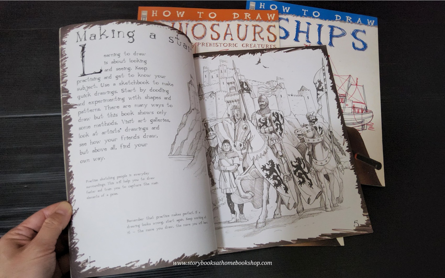 DRAWING BOOKS SET** ð
HOW TO DRAW 4 BOOKSâĨïļ *KNIGHTS AND CASTLES *SHIPS *DINOSAURS *BIG CATS