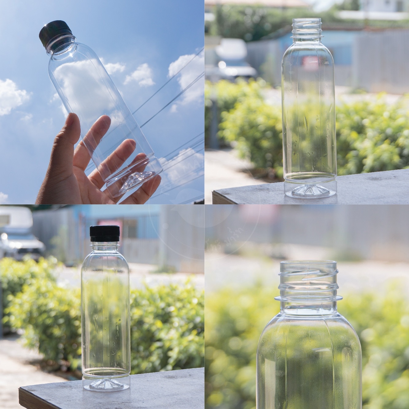 Toripac ขวดพลาสติก PET ขวดทรงกลม 250ml. และ 300 ml. พร้อมฝาปิด (50,100,150 ใบ/แพ็ค)