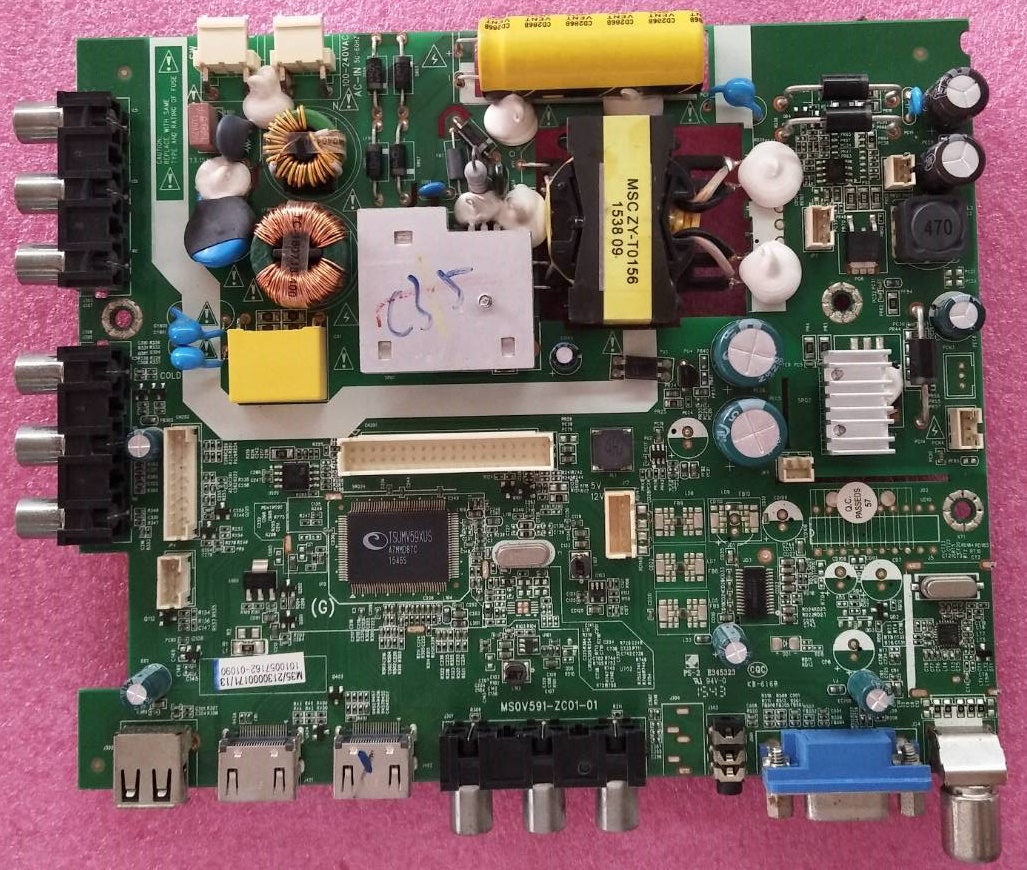 One Board HAIER (วันบอร์ด ไฮเออร์) อะไหล่แท้/ของถอด รุ่นLE32B8000*MS0V591-ZC01-01 เวอร์ชั่นใช้จอเบอร์LK315T3HB87