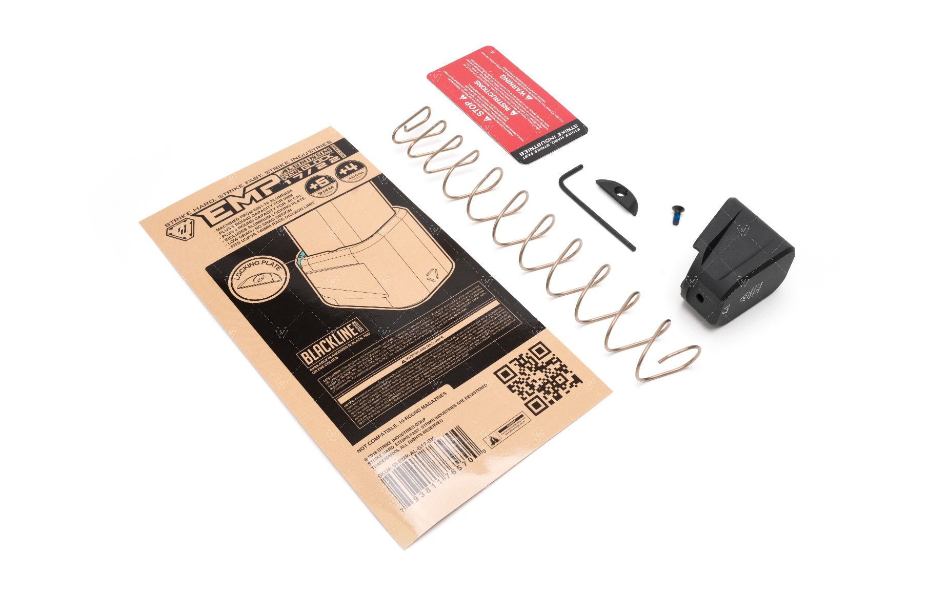STRIKE INDUSTRIES - Aluminum Extended Magazine Plate for GLOCK™ G17 (9mm) / G22 (.40 cal)