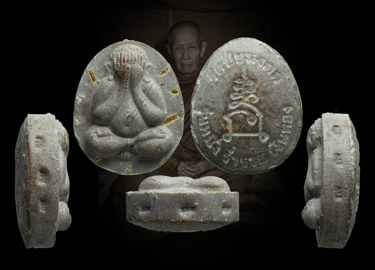 พระปิดตา เนื้อผงเกสร รุ่นแรก วัดชัยมงคล ปี 2522 ตะกรุดทองคำ 9 ดอก หลวงปู่โต๊ะเสก (มีบัตรรับรองพระแท้)