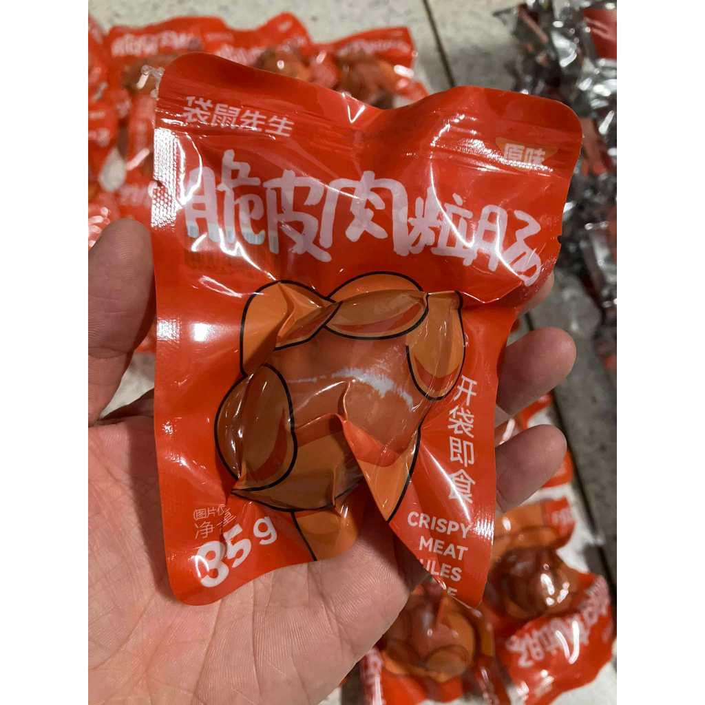 มิสเตอร์จิงโจ้ ไส้กรอกไก่หนังกรอบ พร้อมทาน คลีน โปรตีนสูง ฟิตเนส ของว่าง อาหารสุขภาพ 35g