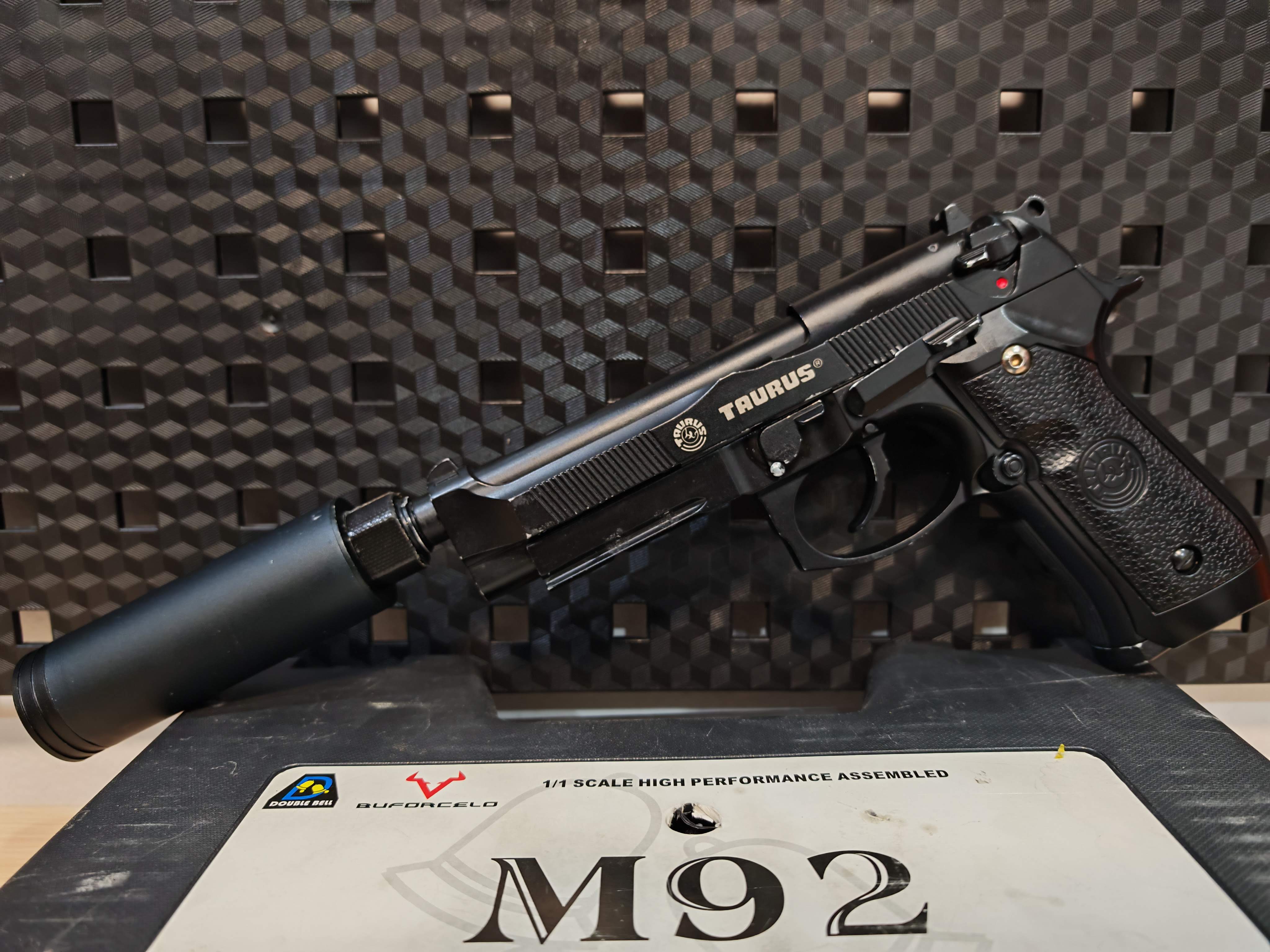 Double Bell 736 Taurus PT92 Beretta สีดำ GBB BB Gun บีบีกัน แบบแก๊ส ปืนอัดลม มือสอง Airsoft Gun