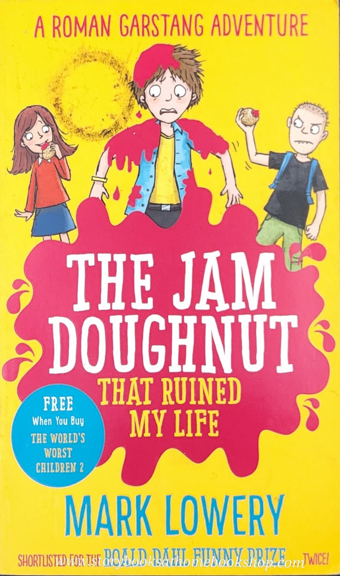 วรรณกรรมเยาวชน ** **หนังสือนิทานปกอ่อน** 🍅🍅THE JAM DOUGHNUT THAT RUINED MY LIFE BY MAKE LOWERY