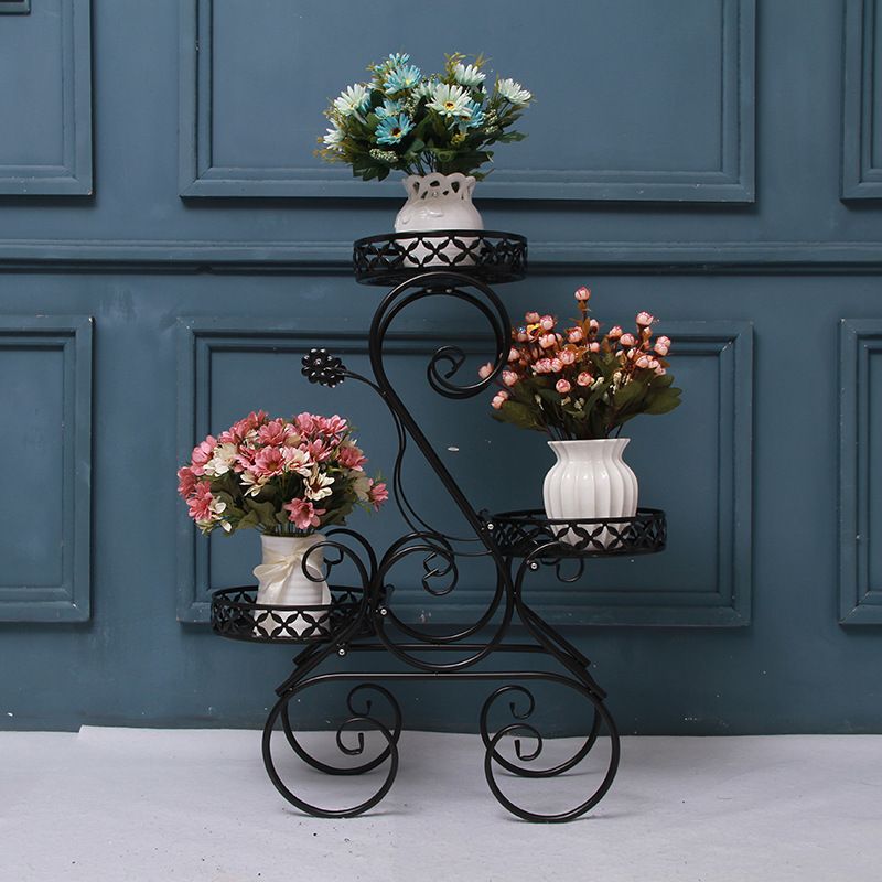 Flower pot shelf ชั้นวางกระถางดอกไม้ เหล็ก 3 ชั้น 28x49x82 cm