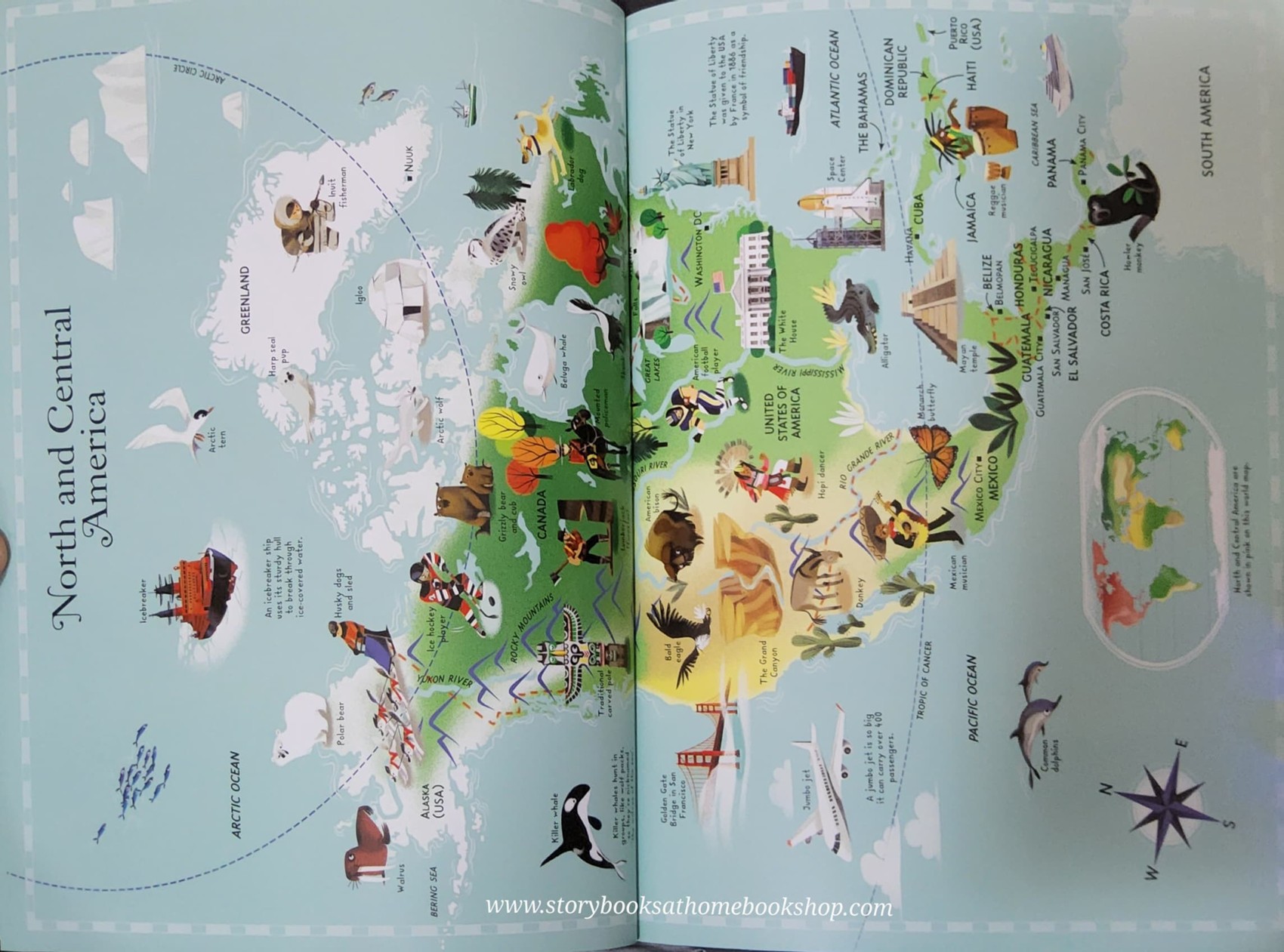 KNOWLEDGE BOOK** ♥️THE USBORNE ATLAS OF THE WORLD PICTURE BOOK