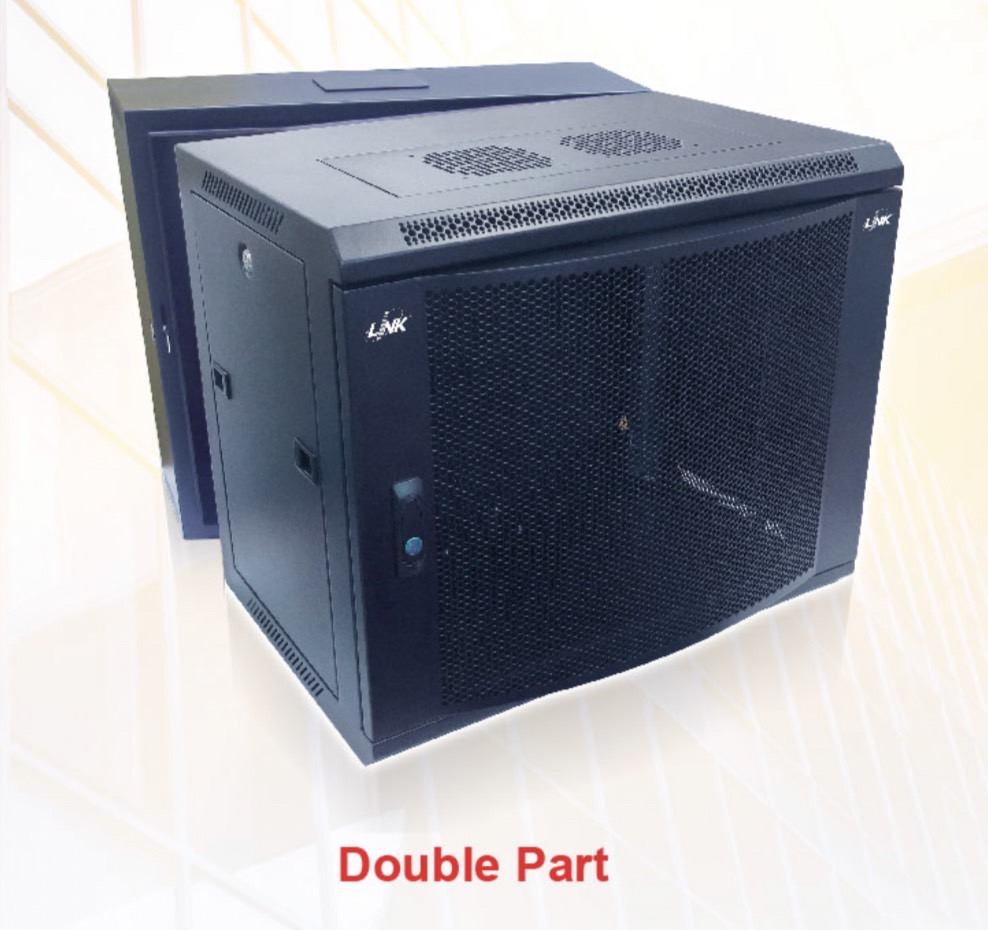 LINK 19” CURVE PERFORATE 9U, ลึก 60 cm., 2 ตอน 60 x 50 x 50.5