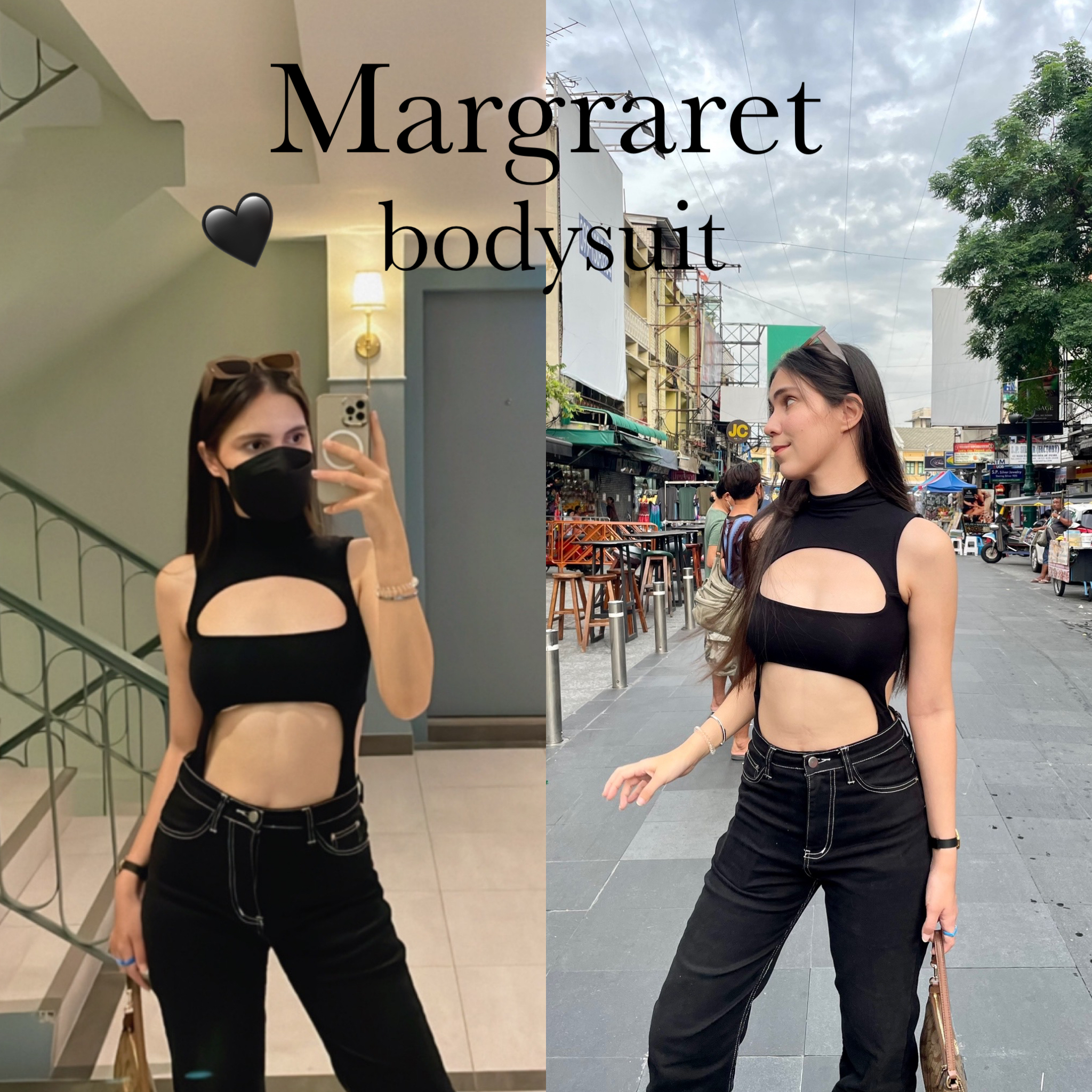 🖤Margraret bodysuit🖤 บอดี้สูทสุดปัง ผ้าหนา เก็บหุ่น งานผ้าเรย่อน เย็บ2ชั้นทั้งตัว แซ่บมากกก 🌶
