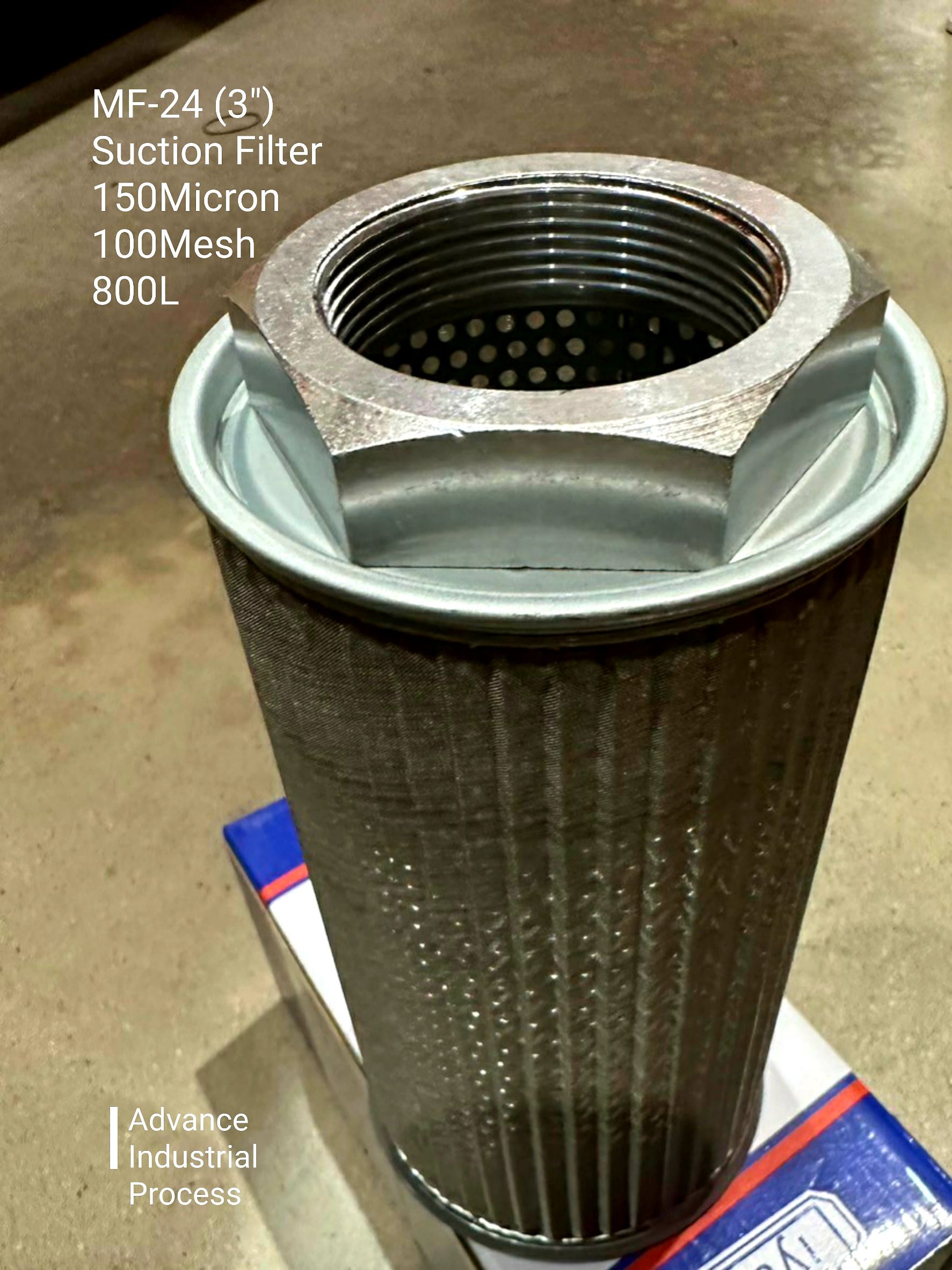 MF-24, W-24, MFN-24 Suction Filter (3") | กรองไฮดรอลิคขาดูด กรองในถัง SUS304-800L | 150Micron, 100W (100Mesh)