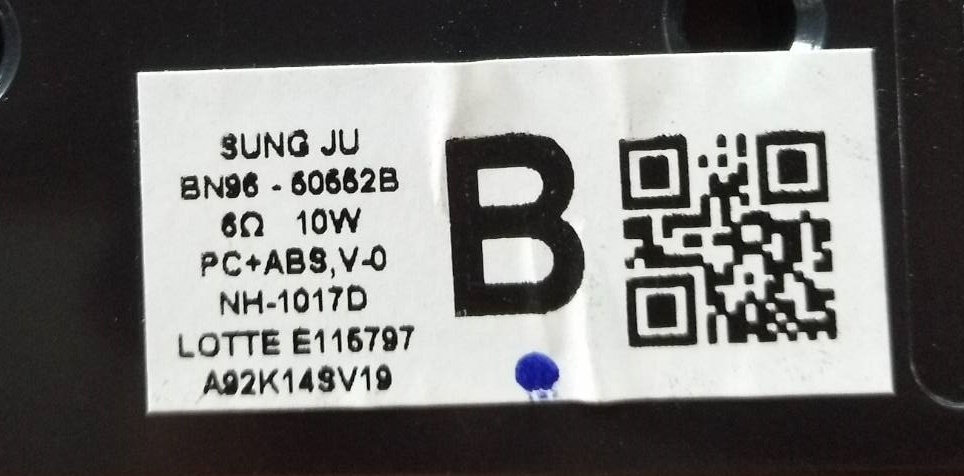 ลำโพงทีวี ซัมซุง SAMSUNG ของแท้ถอดจากเครื่อง รุ่นQA65Q80BAKXXT พาร์ท BN96-60662B