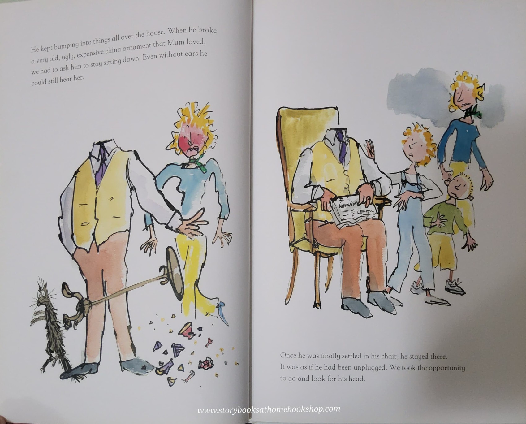 หนังสือนิทานปกแข็ง ** 🍅🍓DADDY LOST HIS HEAD BY QUENTIN BLAKE&ANDRE BOUCHARD