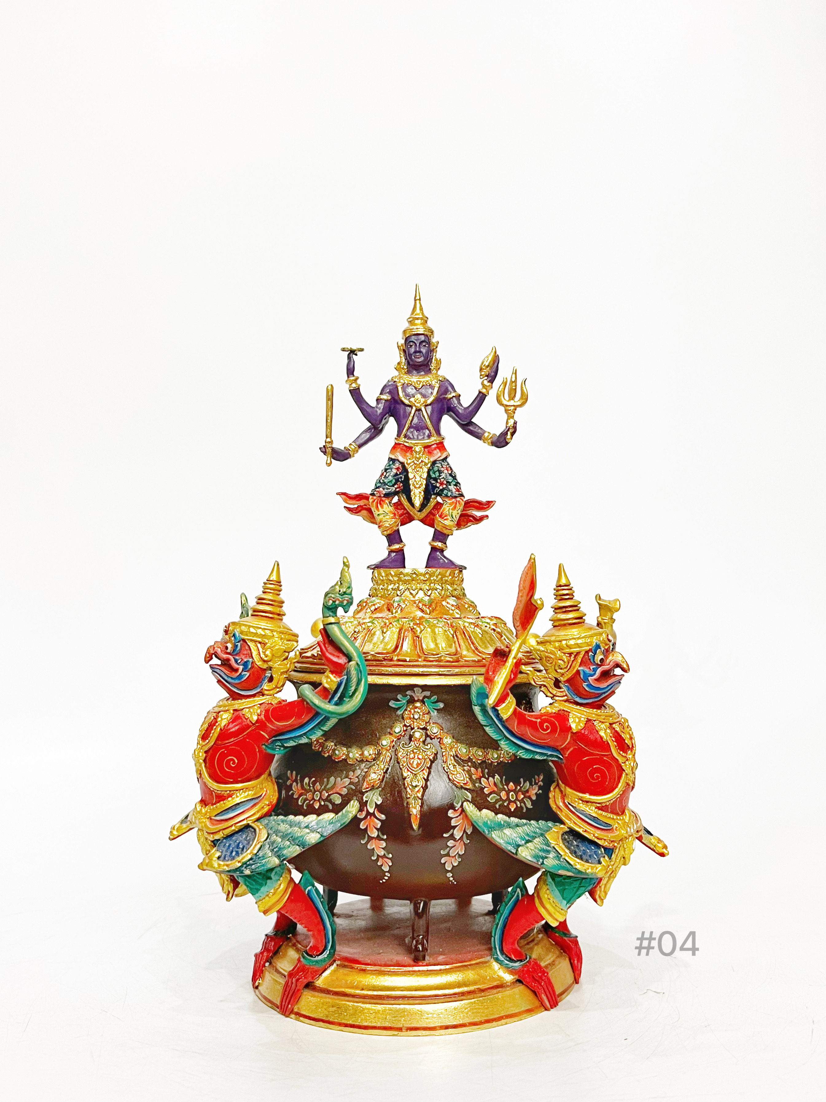 บาตรน้ำมนต์ พระนารายณ์ทรงครุฑ สูง 12 นิ้ว