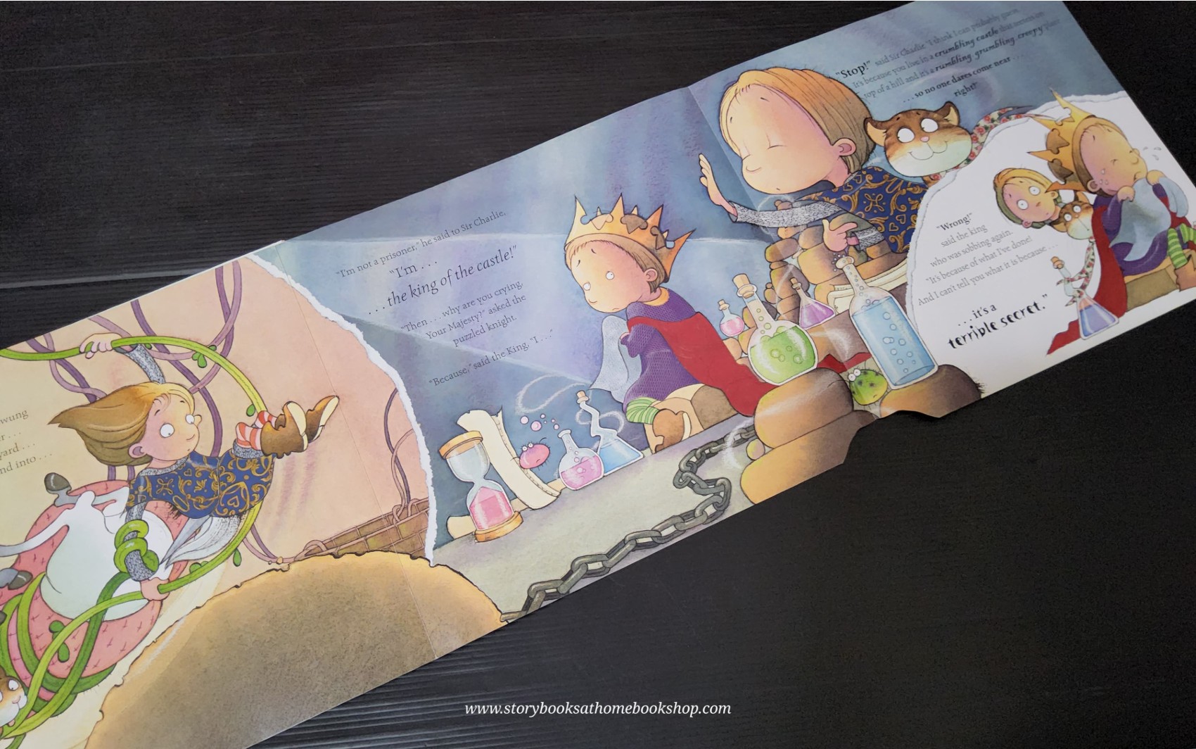 หนังสือนิทานปกอ่อน** 🍅🍓SIR CHARLIE STICKY SOCKS AND THE TALE OF THE TERRIBLE SECRET WITH 4 GIANT FLAPS