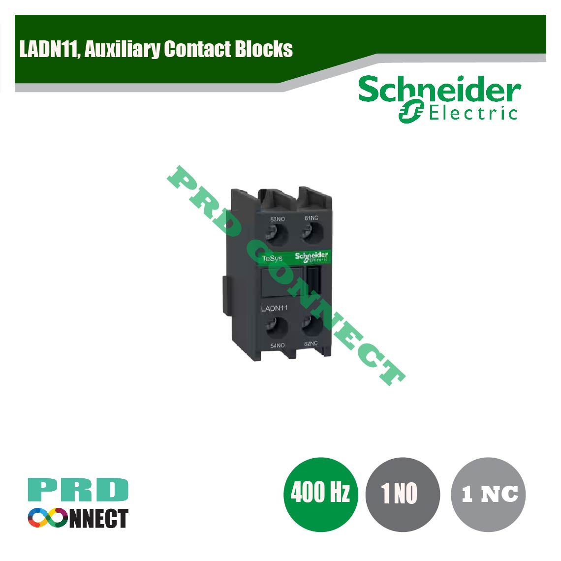 LADN11, AUXILIAR CONTACT BLOCKS, SCHNEIDER
