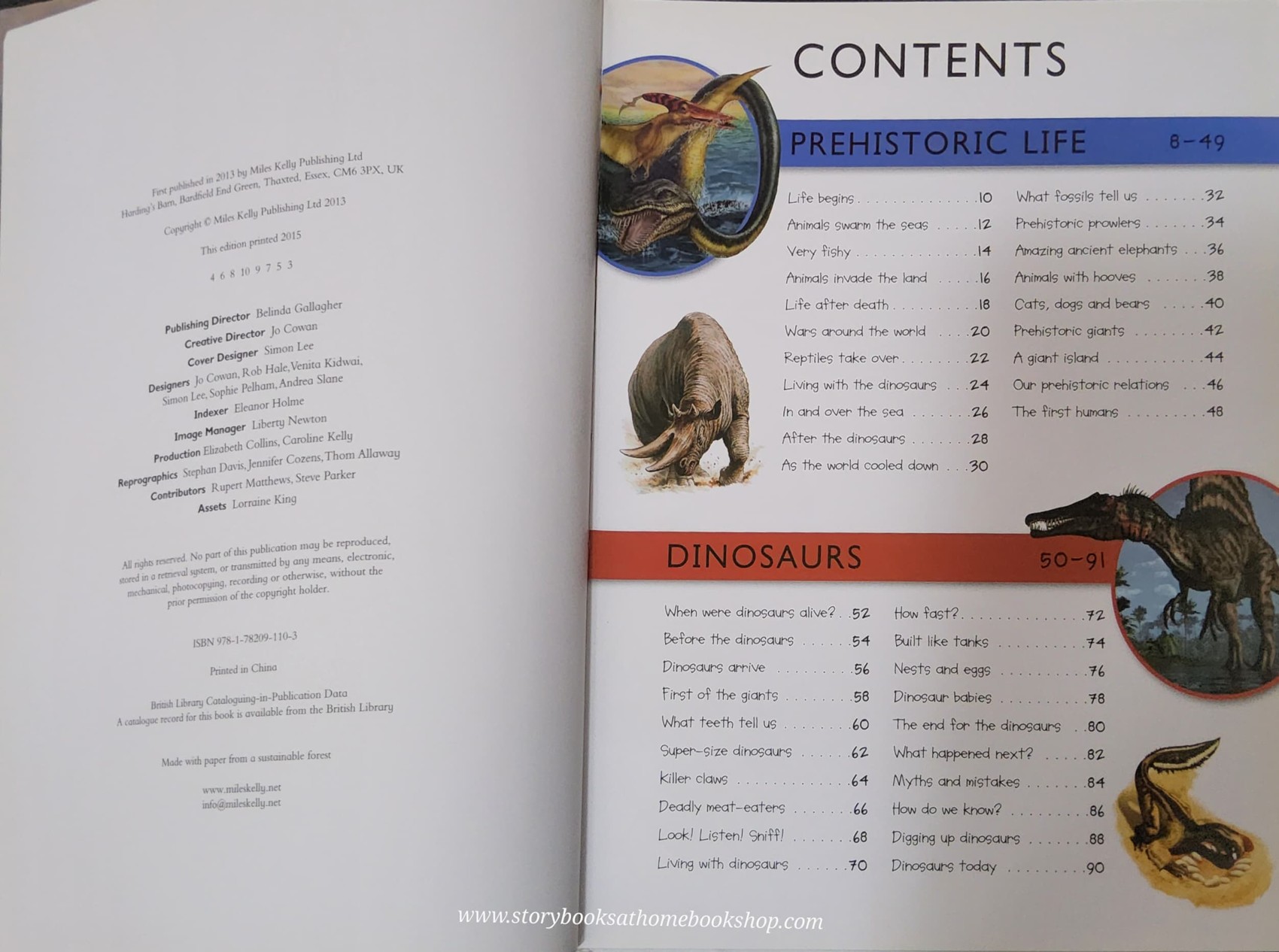 KNOWLEDGE BOOK** ♥️CHILDREN'S ENCYCLOPEDIA DINOSAURS AND PREHISTORIC LIFE